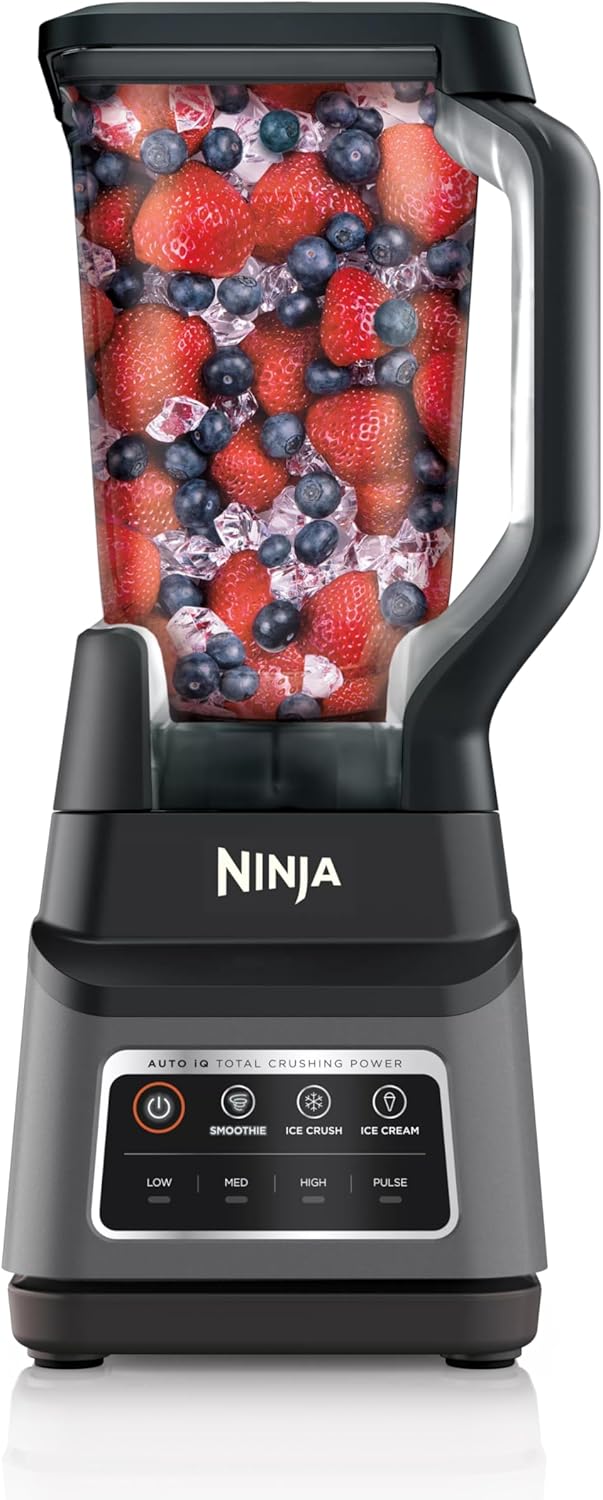 Ninja Professional plus Blender with Auto-Iq | Smoothie and Ice Cream Maker, Frozen Drink Mixer, Margarita Machine | 3 Auto-Iq Presets, 1400W, 72-Oz. Total Crushing Pitcher | Dark Grey | BN701