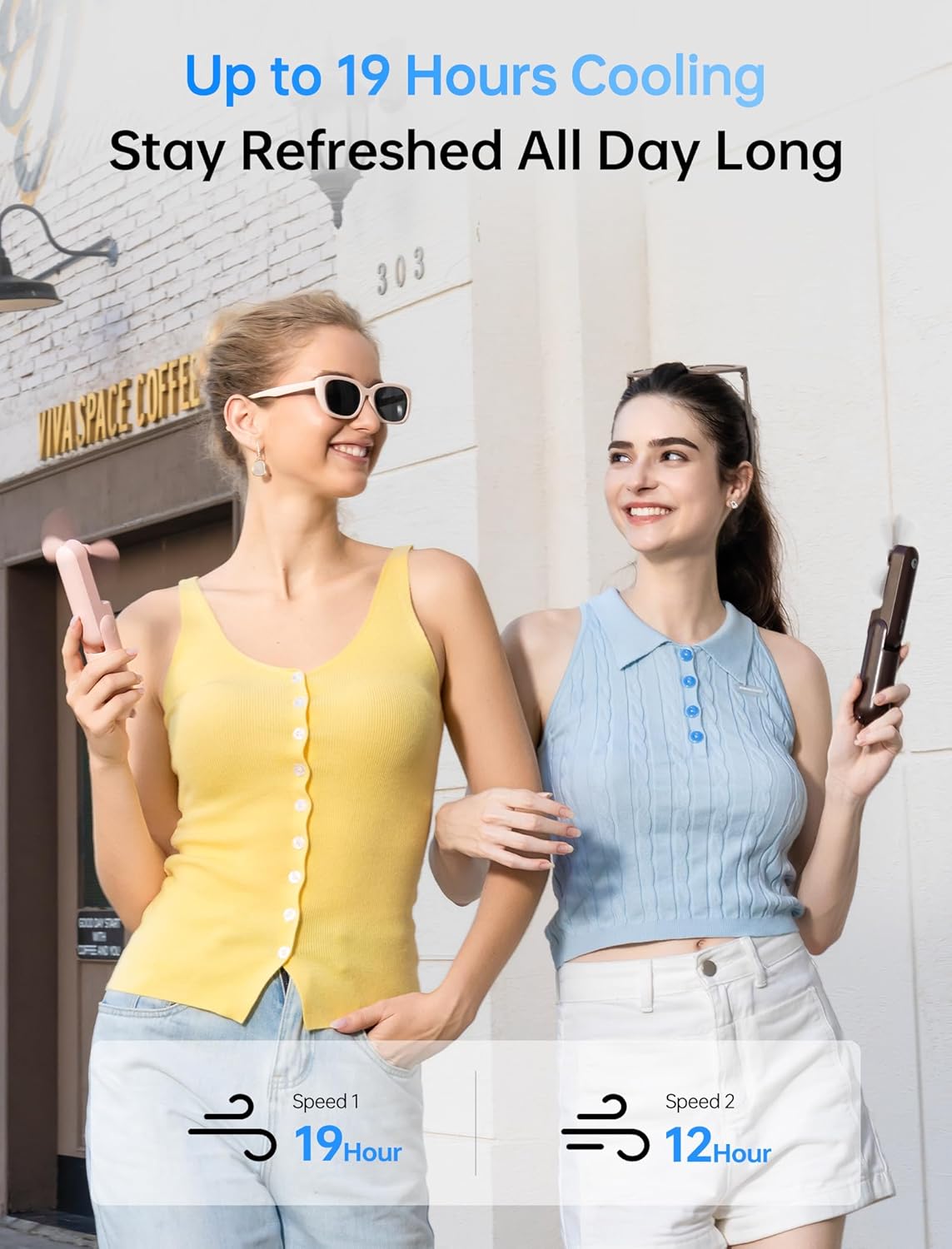 3 in 1 Handheld Mini Fan - Portable Fan & Power Bank & Flashlight, 19H Max Cooling, USB Rechargeable, Pocket-Sized for Travel, Cruise, Concerts, Makeup, 2026 Summer Gifts for Women(Pink)