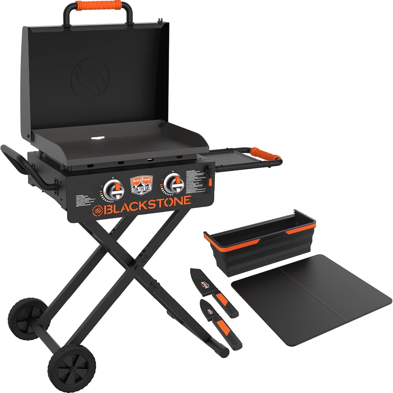 22 Inch Griddle 2350 Portable  Omnivore Grill with Flexfold Legs, on the Go Flexfold Griddle with  Adventure Ready Accessories