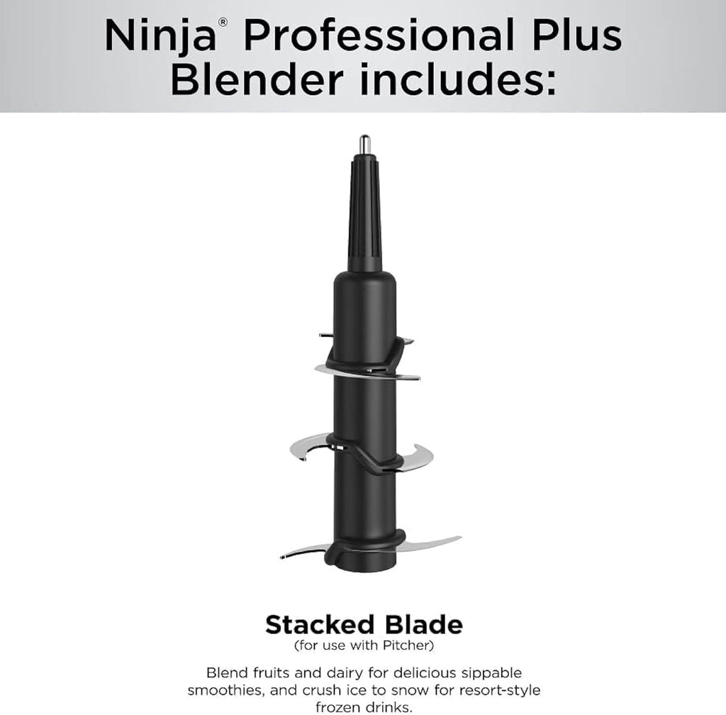 Ninja Professional plus Blender with Auto-Iq | Smoothie and Ice Cream Maker, Frozen Drink Mixer, Margarita Machine | 3 Auto-Iq Presets, 1400W, 72-Oz. Total Crushing Pitcher | Dark Grey | BN701