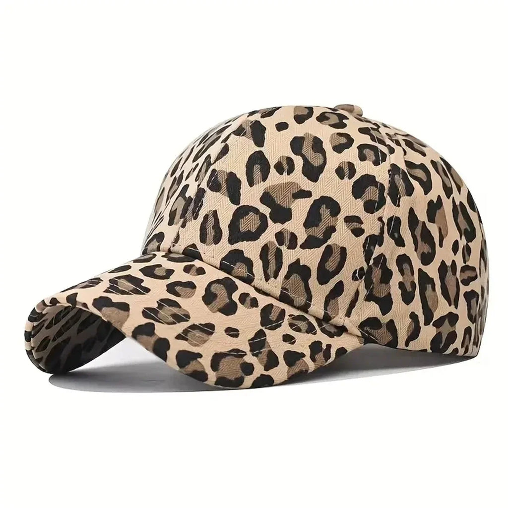 Leopard Print Baseball Cap - Stylish Top Hat for Outdoor Sun Protection 