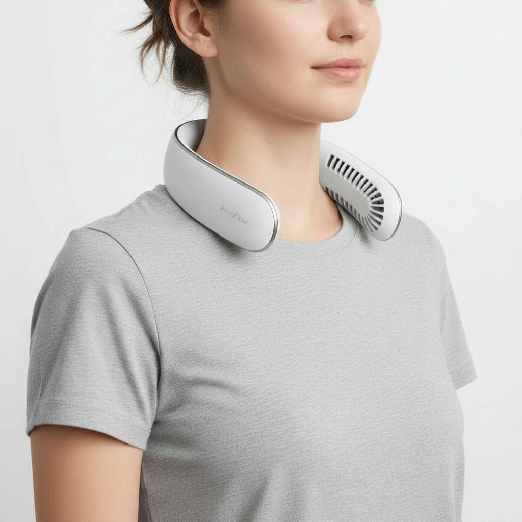 Wearable Neck Fan studio product shot